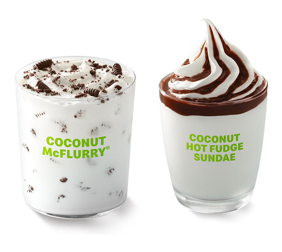 Coconut Hot Fudge Sundae and McFlurry® 