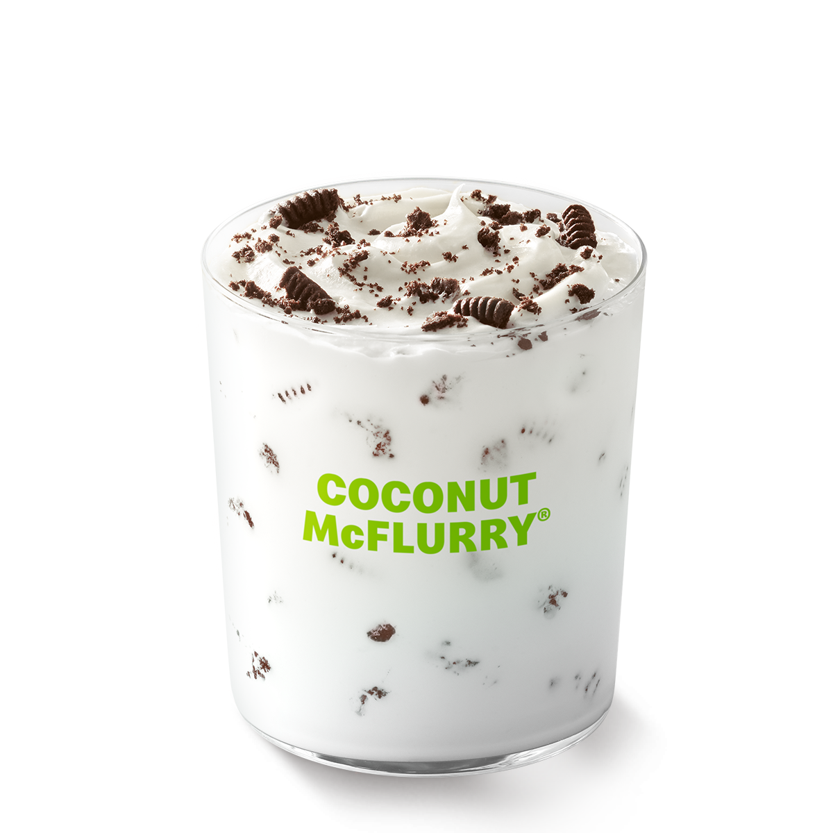 Coconut McFlurry®, Coconut Mudpie McFlurry®, Coconut Strawberry Shortcake McFlurry® 